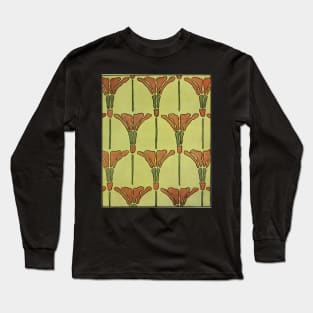 Art Nouveau - style flowers from a 1916 drawing manual Long Sleeve T-Shirt